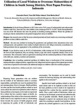 Utilization of Local Wisdom to Overcome Malnutrition of Children in South Sorong Districts, West Papua Province, Indonesia - Open Journal ...