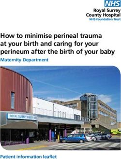 How to minimise perineal trauma at your birth and caring for your perineum after the birth of your baby - Maternity Department