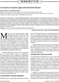 Coronavirus Vaccine: Light at the End of the Tunnel - Indian Pediatrics