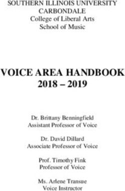 VOICE AREA HANDBOOK 2018 2019 - Liberal Arts College | SIU