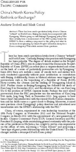 China's North Korea Policy: Rethink or Recharge?