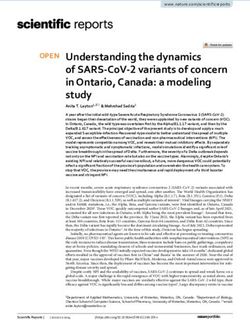 UNDERSTANDING THE DYNAMICS OF SARS COV 2 VARIANTS OF CONCERN IN ONTARIO, CANADA: A MODELING STUDY - NATURE
