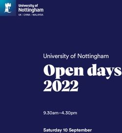 Open days 2022 University of Nottingham - Saturday 10 September