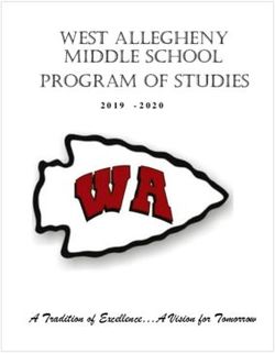 PROGRAM OF STUDIES West Allegheny Middle school - A Tradition of Excellence .A Vision for Tomorrow - West Allegheny School District