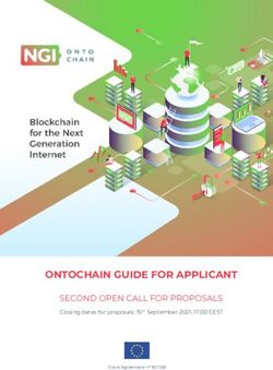 ONTOCHAIN GUIDE FOR APPLICANT - SECOND OPEN CALL FOR PROPOSALS Closing dates for proposals: 15th September 2021, 17:00 CEST
