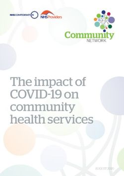 The impact of COVID-19 on community health services - Community NETWORK - NHS ...