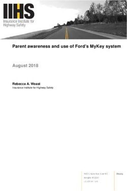 PARENT AWARENESS AND USE OF FORD'S MYKEY SYSTEM AUGUST 2018 - REBECCA A. WEAST INSURANCE INSTITUTE FOR HIGHWAY SAFETY