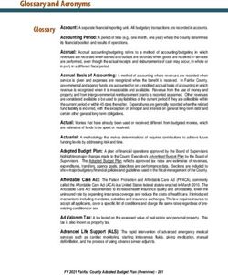 Glossary and Acronyms - Glossary - FY 2021 Adopted Budget Plan