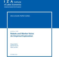 Robots and Worker Voice: An Empirical Exploration - IZA DP No. 13799 OCTOBER 2020 - IZA ...
