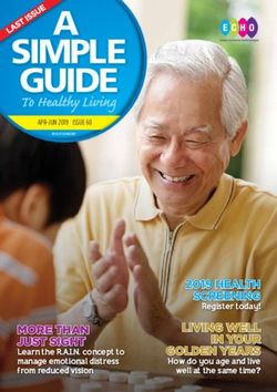 2019 HEALTH SCREENING - REGISTER TODAY!! LIVING WELL IN YOUR GOLDEN YEARS - SINGHEALTH