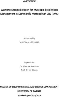 Waste to Energy: Solution for Municipal Solid Waste Management in Kathmandu Metropolitan City (KMC) - University of Twente Student Theses