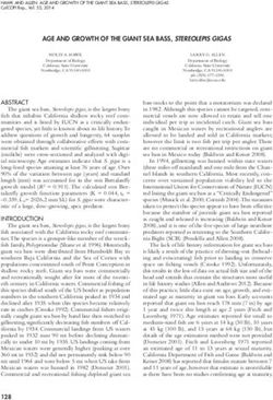 AGE AND GROWTH OF THE GIANT SEA BASS, STEREOLEPIS GIGAS
