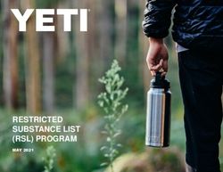 RESTRICTED SUBSTANCE LIST (RSL) PROGRAM - MAY 2021 - YETI