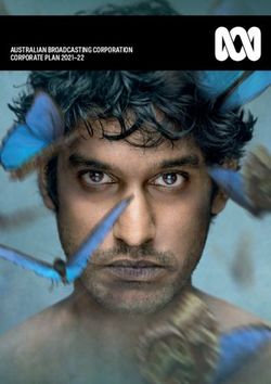 AUSTRALIAN BROADCASTING CORPORATION CORPORATE PLAN 2021-22