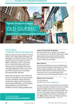 OLD QUÉBEC Tourist circuits to explore