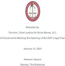 Remarks by The Hon. Chief Justice Sir Brian Moree, Q.C. At Ceremonies Marking the Opening of the 2021 Legal Year January 13, 2021 Rawson Square ...