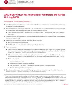 AAA-ICDR Virtual Hearing Guide for Arbitrators and Parties Utilizing ZOOM