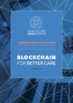 FOR BETTER CARE BLOCKCHAIN - HEALTHCARE - Healthcare Data Institute