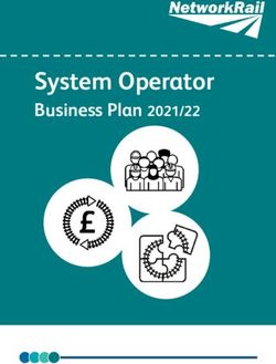 System Operator Business Plan 2021/22 - Network Rail