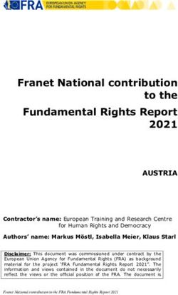 Franet National contribution to the Fundamental Rights Report 2021
