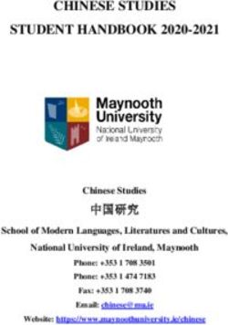 CHINESE STUDIES STUDENT HANDBOOK 2020-2021 - Maynooth ...