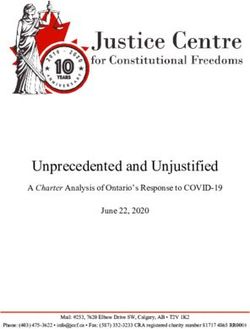 Unprecedented and Unjustified - A Charter Analysis of Ontario's Response to COVID-19 June 22, 2020 - Justice Centre for ...
