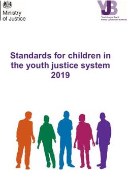 Standards for children in the youth justice system 2019