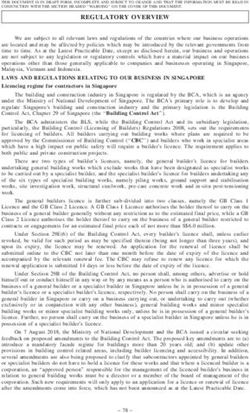 REGULATORY OVERVIEW - HKEXnews